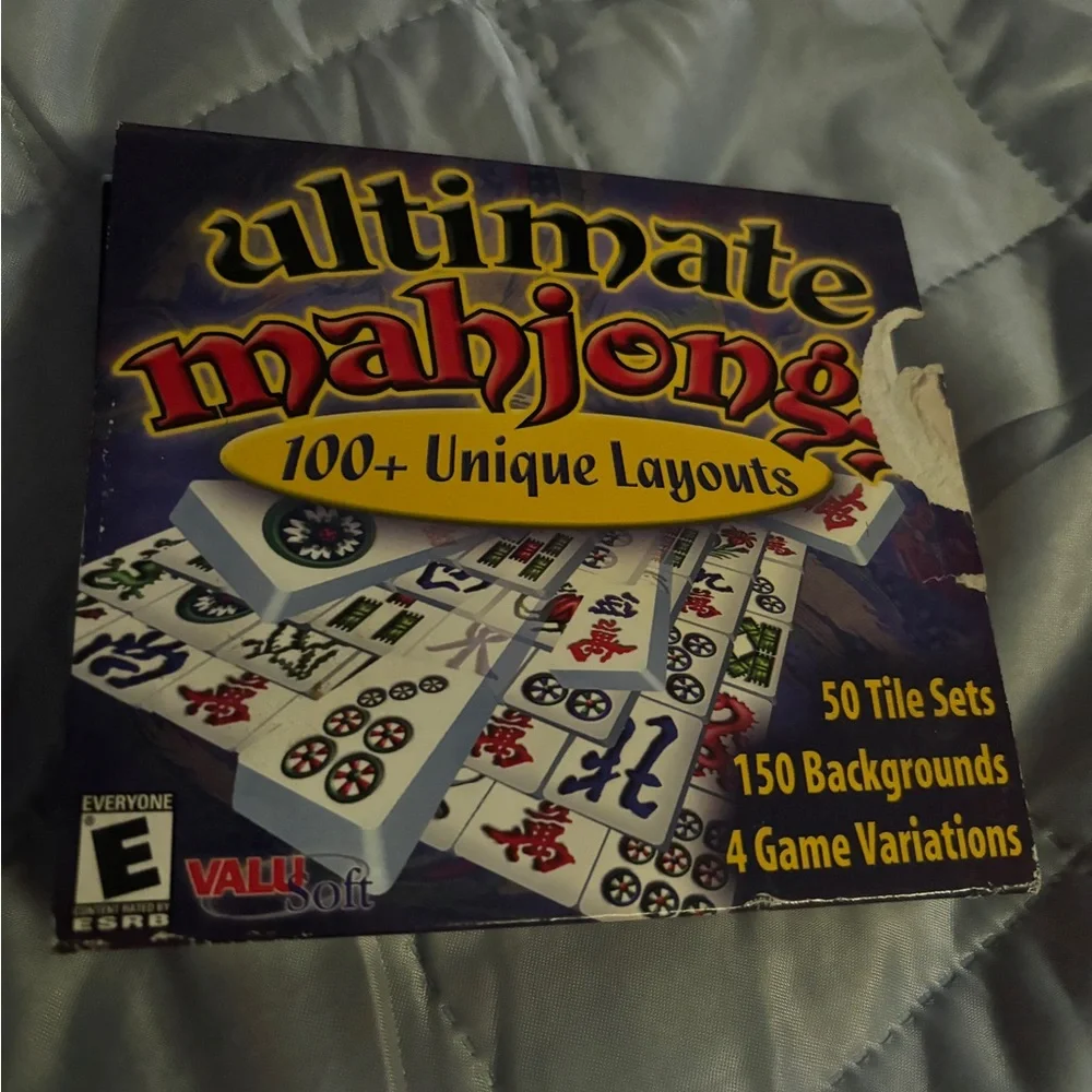 Ultimate Mahjong Game Set 100+ unique Layouts PC CD-ROM game